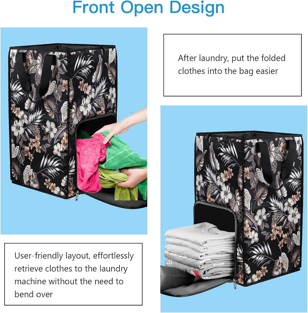 Bukere Laundry Backpack Bag for College Students Dorm Room Essentials, Extra Large Laundry Basket