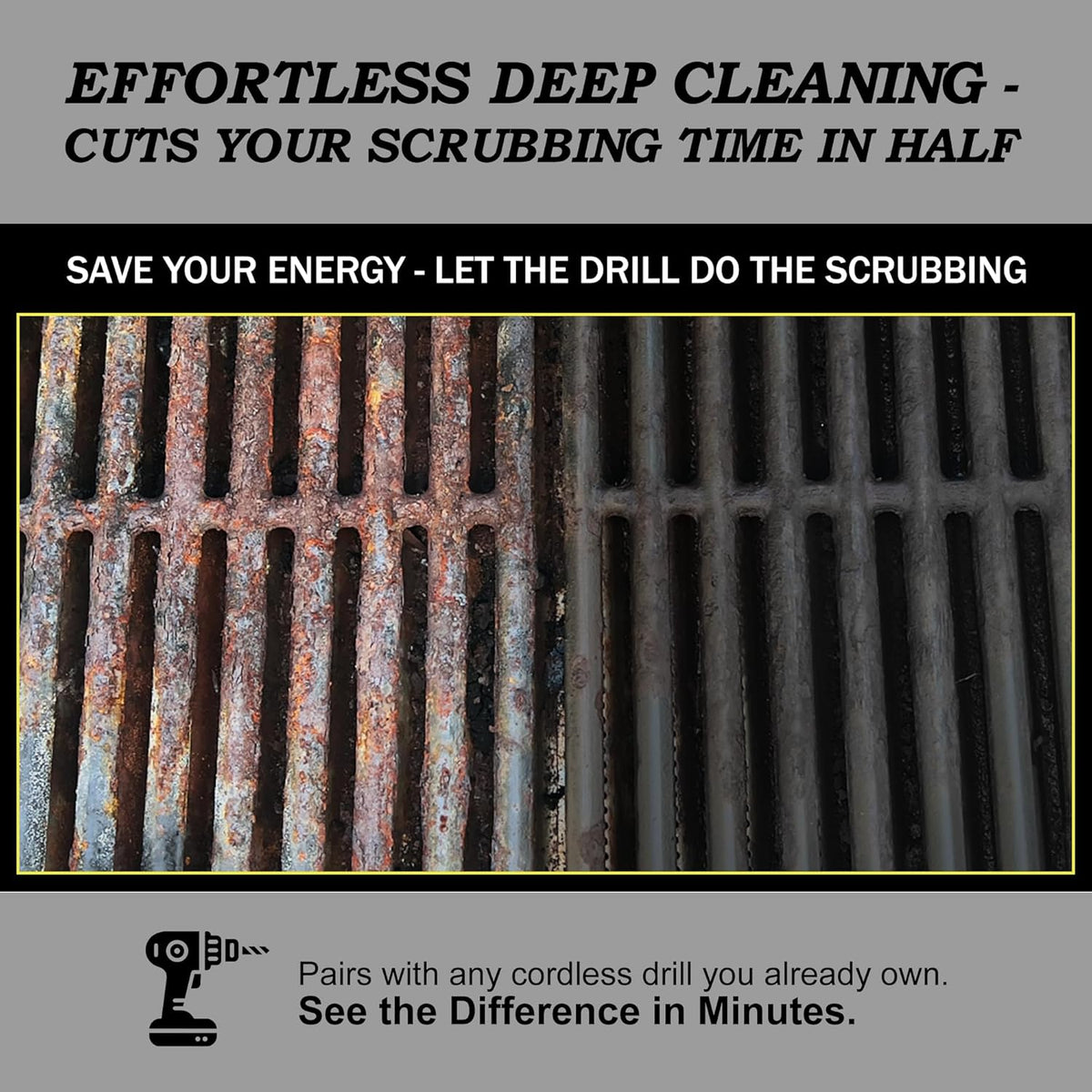 Cleaning Accessories Industrial Brushes - Baked on Food, Electric Smoker, Drill Brush Attachments