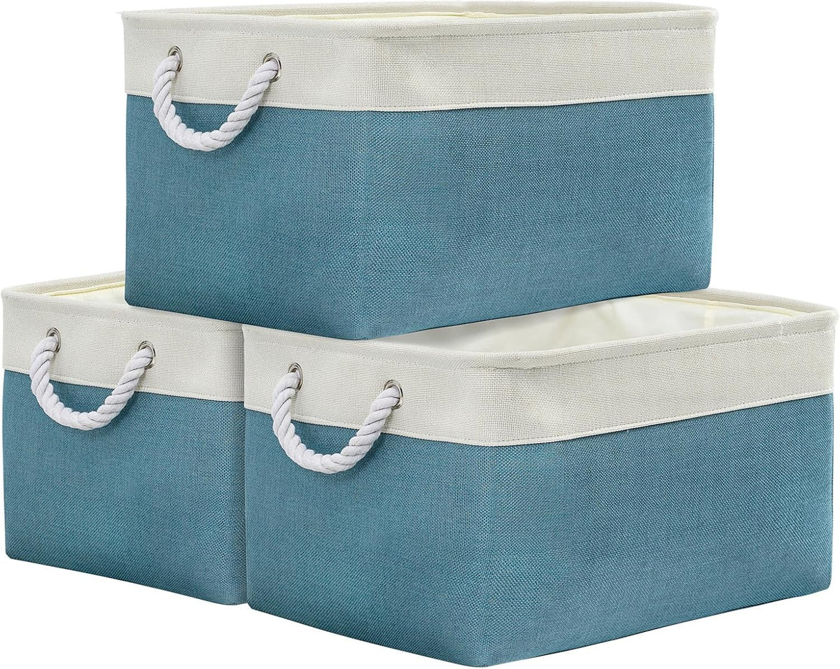 TheWarmHome Storage Baskets for Organizing - Extra Large 3 Pack 17x14x10 inch Storage Bins for