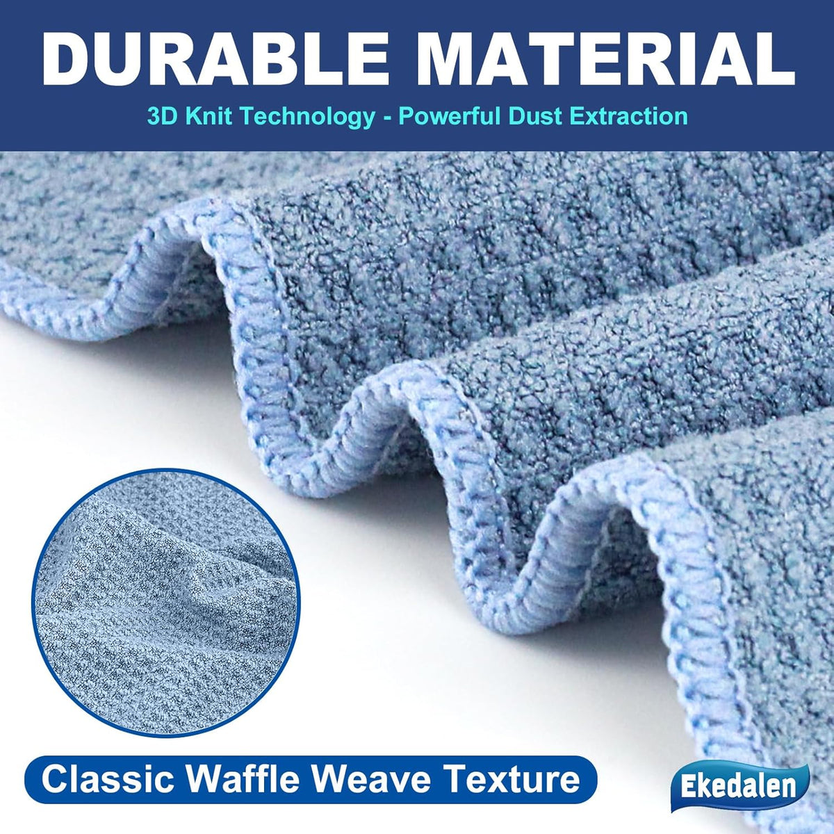 Microfiber Cleaning Cloth Waffle Weave for Dusting Absorbent Towel Quick Drying Dust Rags Household