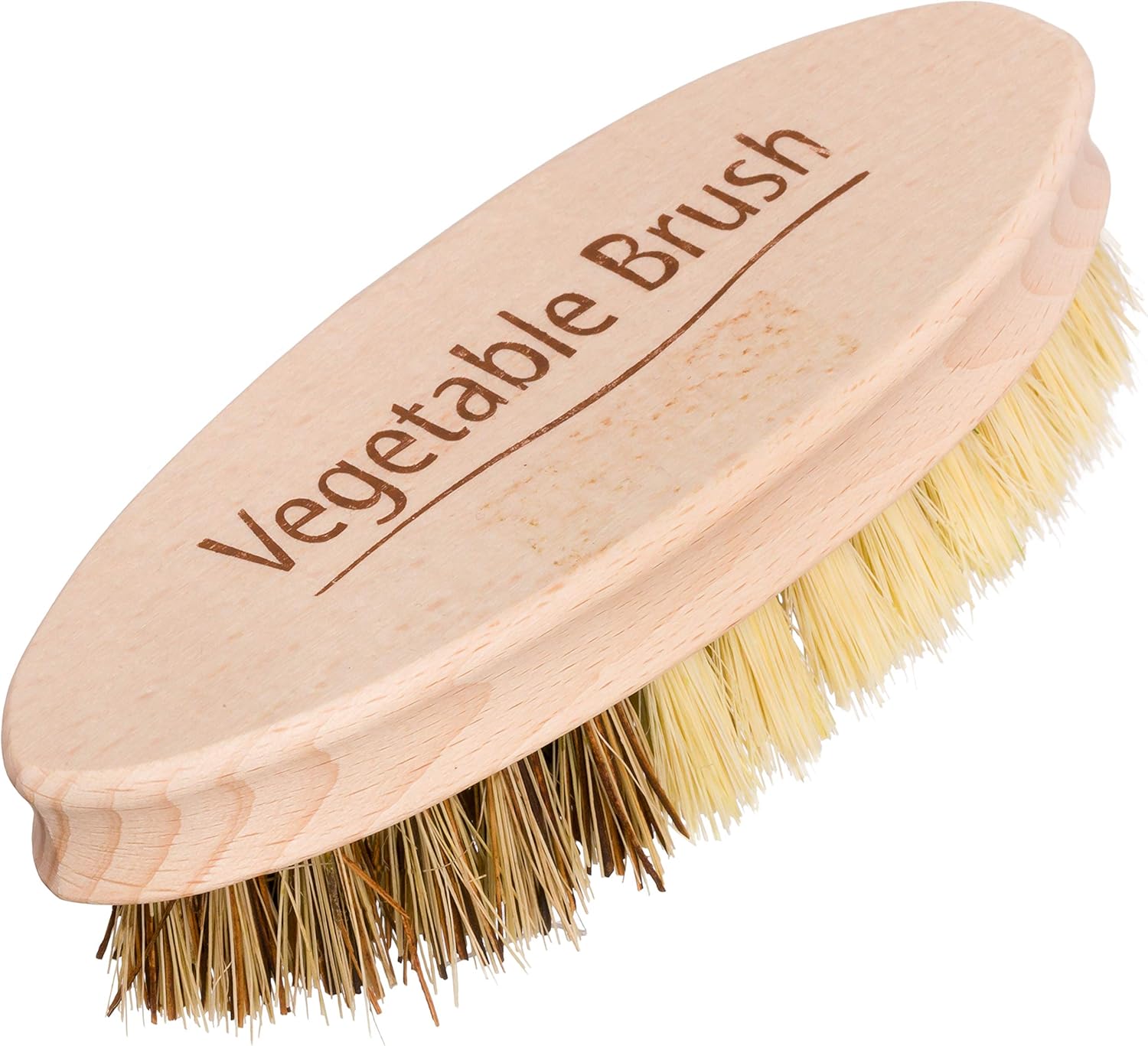 REDECKER Hard and Soft Side Vegetable Brush - Beechwood Handle - 2 Different Bristle Strengths for