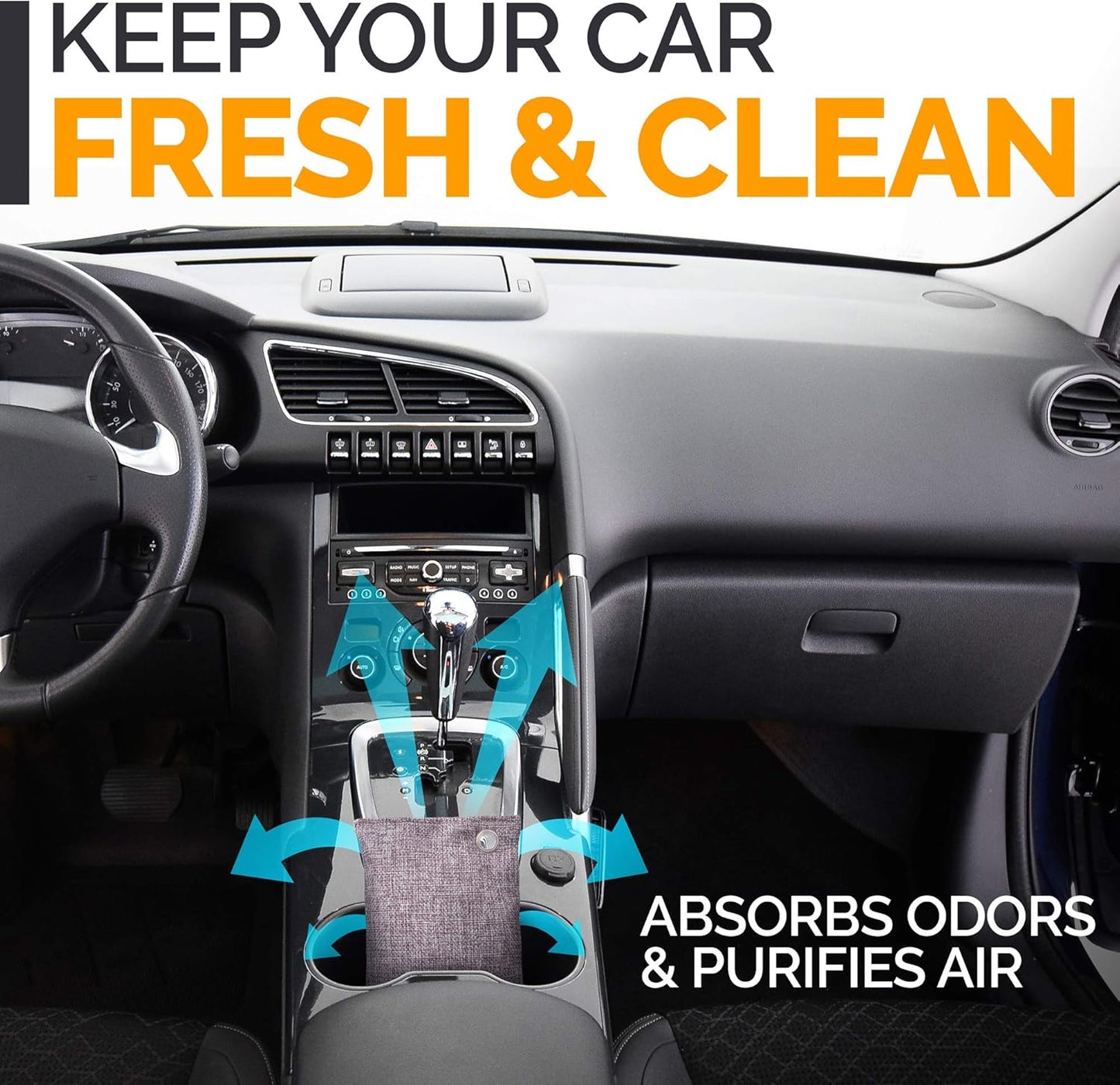 Activated Charcoal Odor Absorber for Strong Odors in Car, Closet, Shoe, Basement. 10 Activated