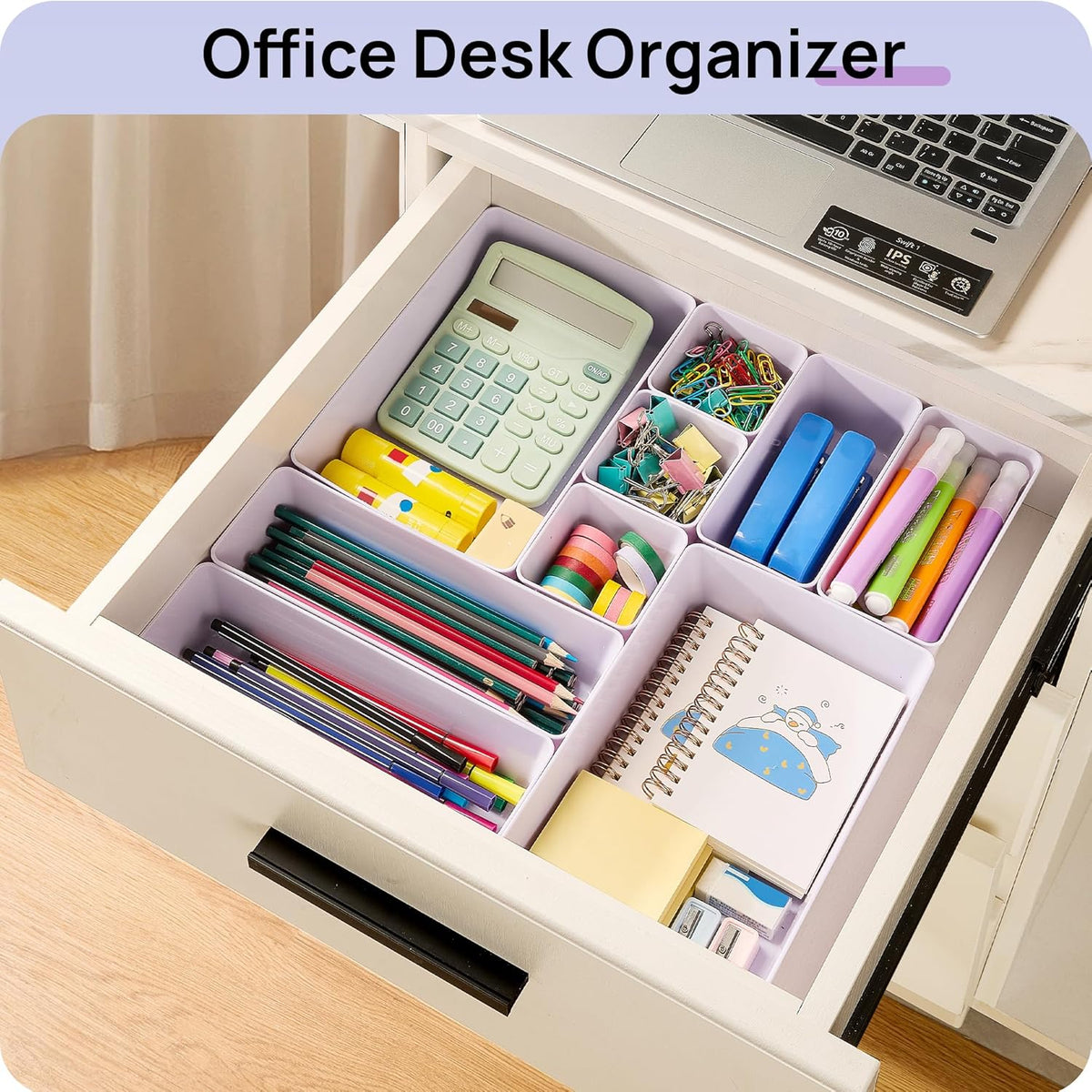 Vtopmart 25 PCS Plastic Drawer Organizers Set, 4-Size Versatile Bathroom and Vanity Drawer