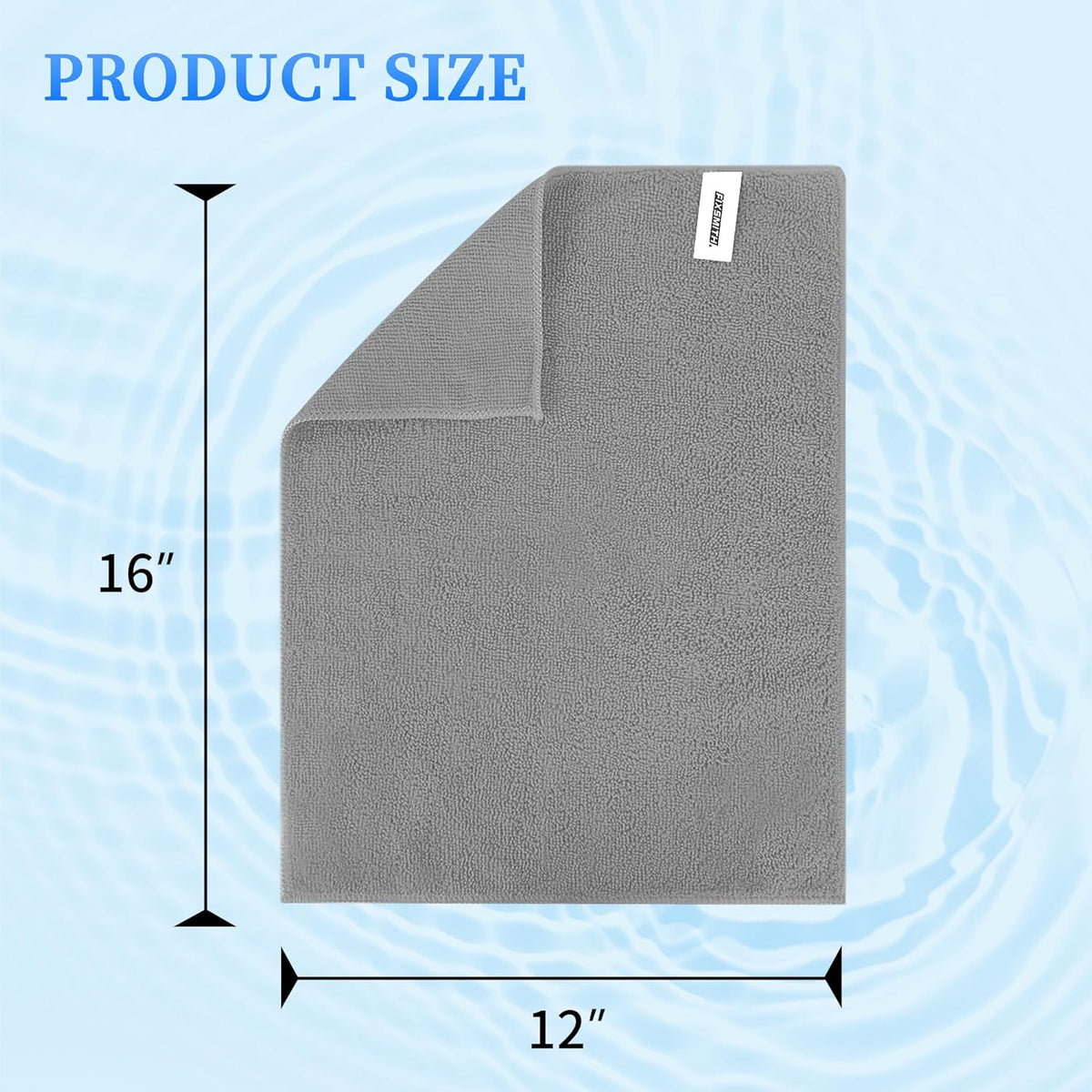 FIXSMITH Microfiber Cleaning Cloth - Pack of 8, Size: 12 x 16 in, Multi-Functional Cleaning Towels