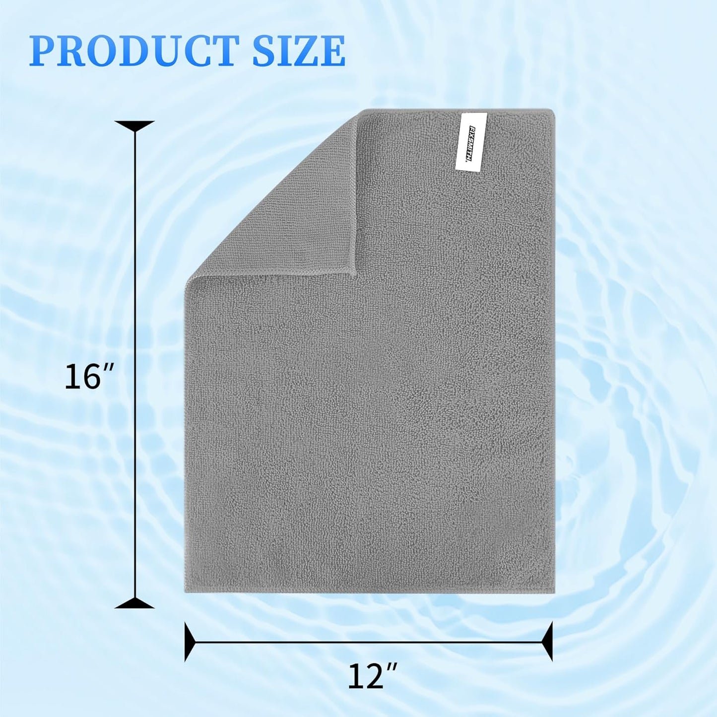 FIXSMITH Microfiber Cleaning Cloth - Pack of 12, Multi-Functional Towels, Size: 12 x 16 in, Highly