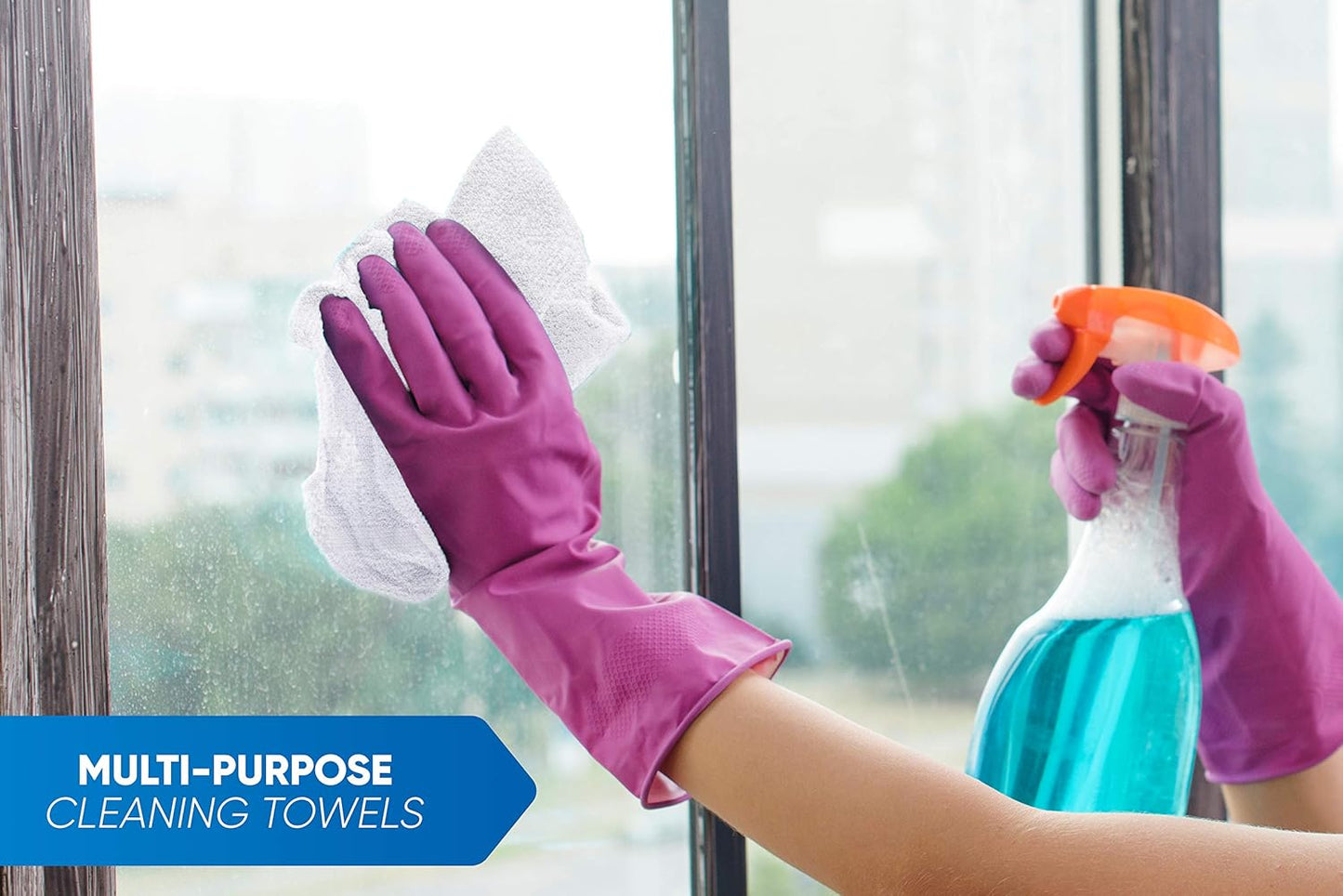 100% Cotton Terry Towels Cleaning Cloths Pack of 50 (12x12 Inches) White Cotton Terry Cloth Bar
