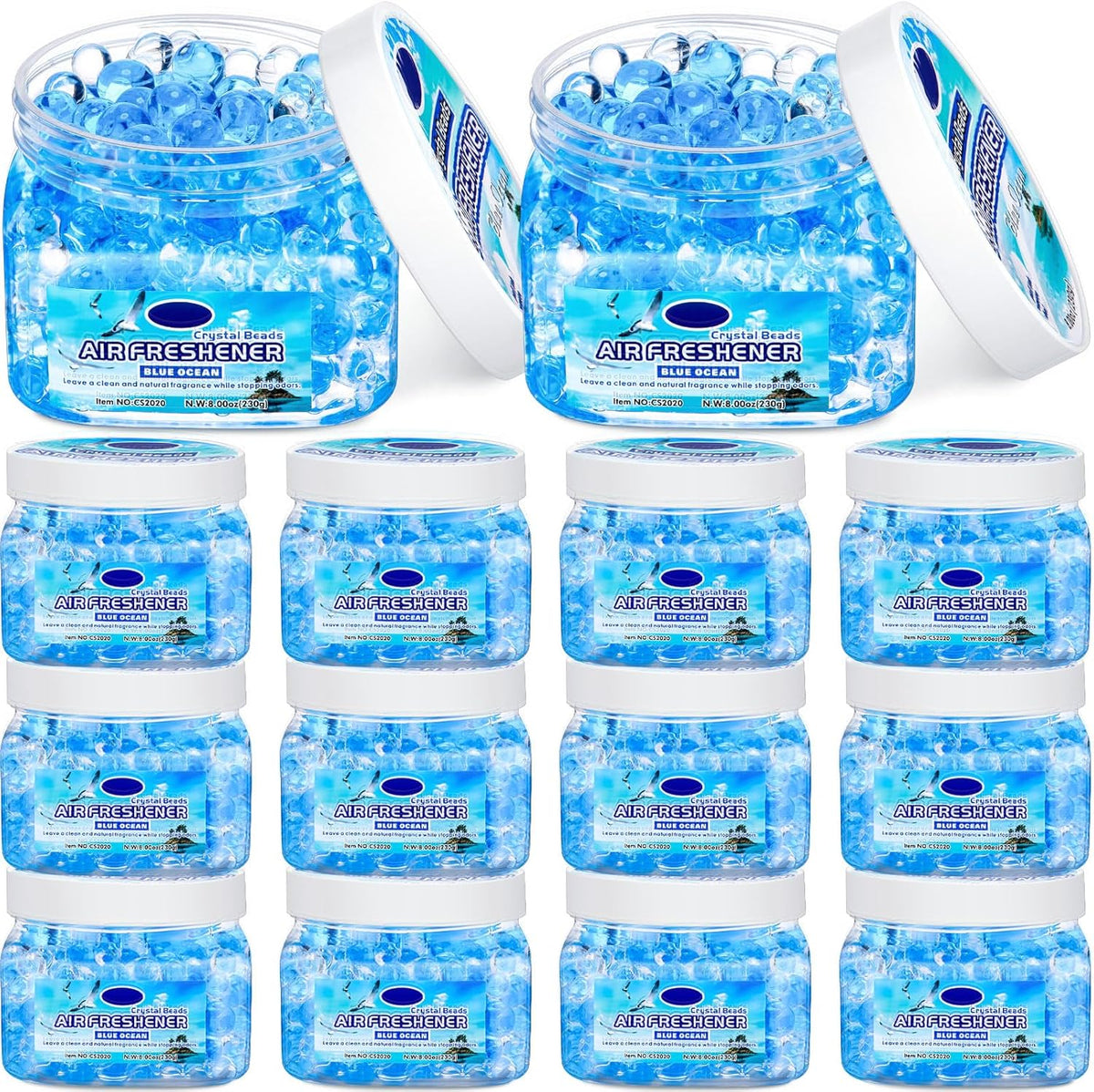 12 Pcs Air Freshener Gel Bulk Odor Eliminator Gel Beads 8 oz Long Lasting Air Freshener Beads