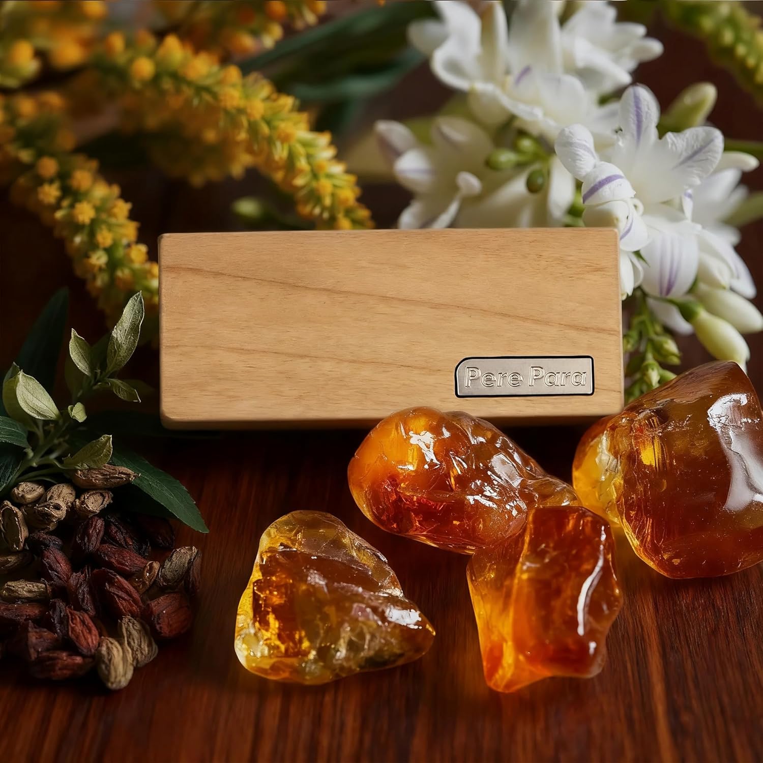 4 Refreshing Scent Bags Wood Car Air Freshener Vent Clip (Burlywood, Amber)- Natural Scent Diffuser