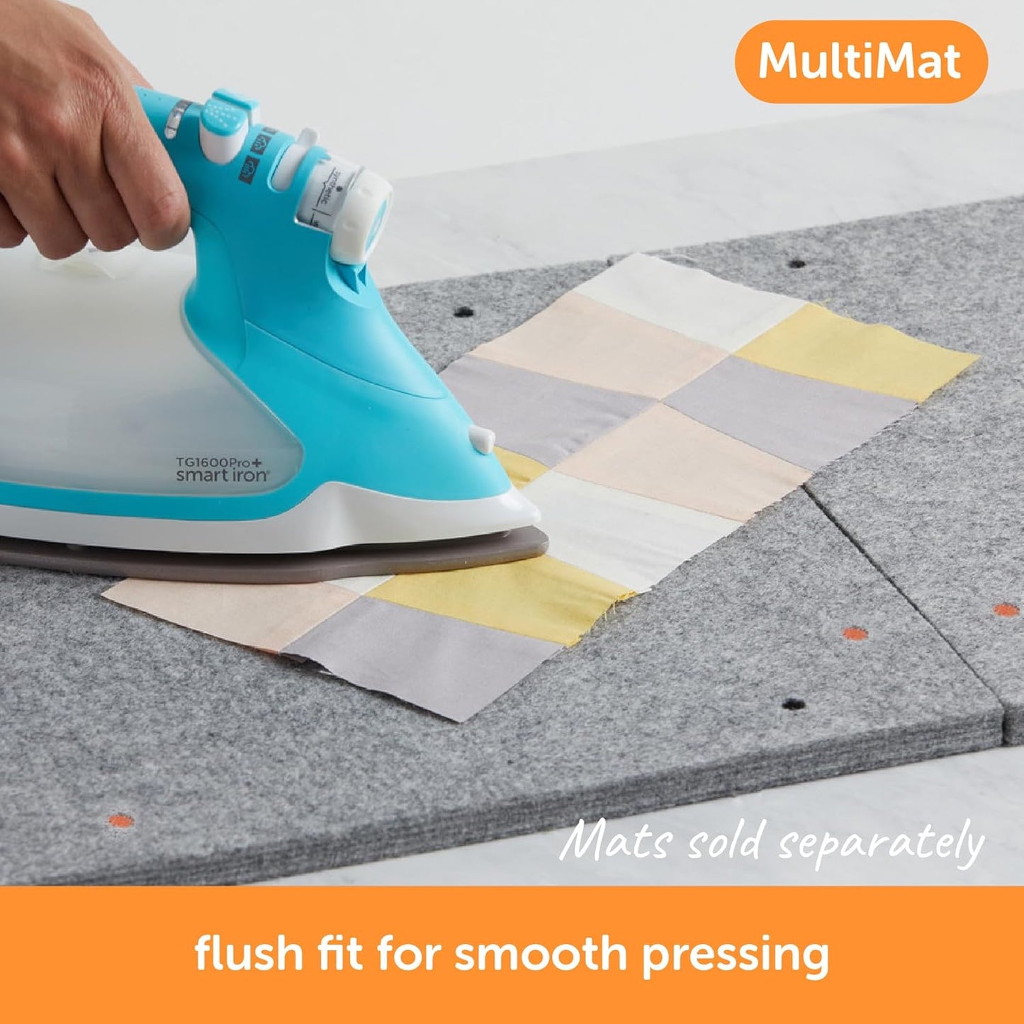 oliso MultiMat Wool Pressing Pad – 100% New Zealand Wool, 14" x 14", ½" Thick – Ideal for Quilting