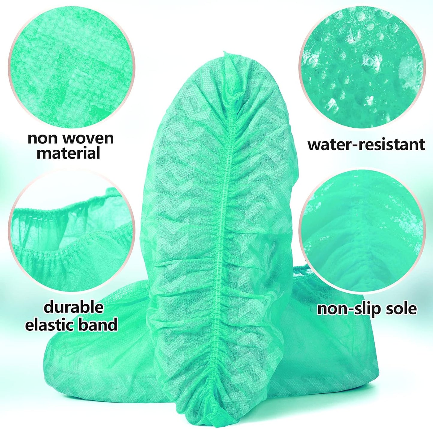 Zhanmai 300 Pack Disposable Shoe Covers Non Slip Disposable Large Foot Booties Shoe Covers for