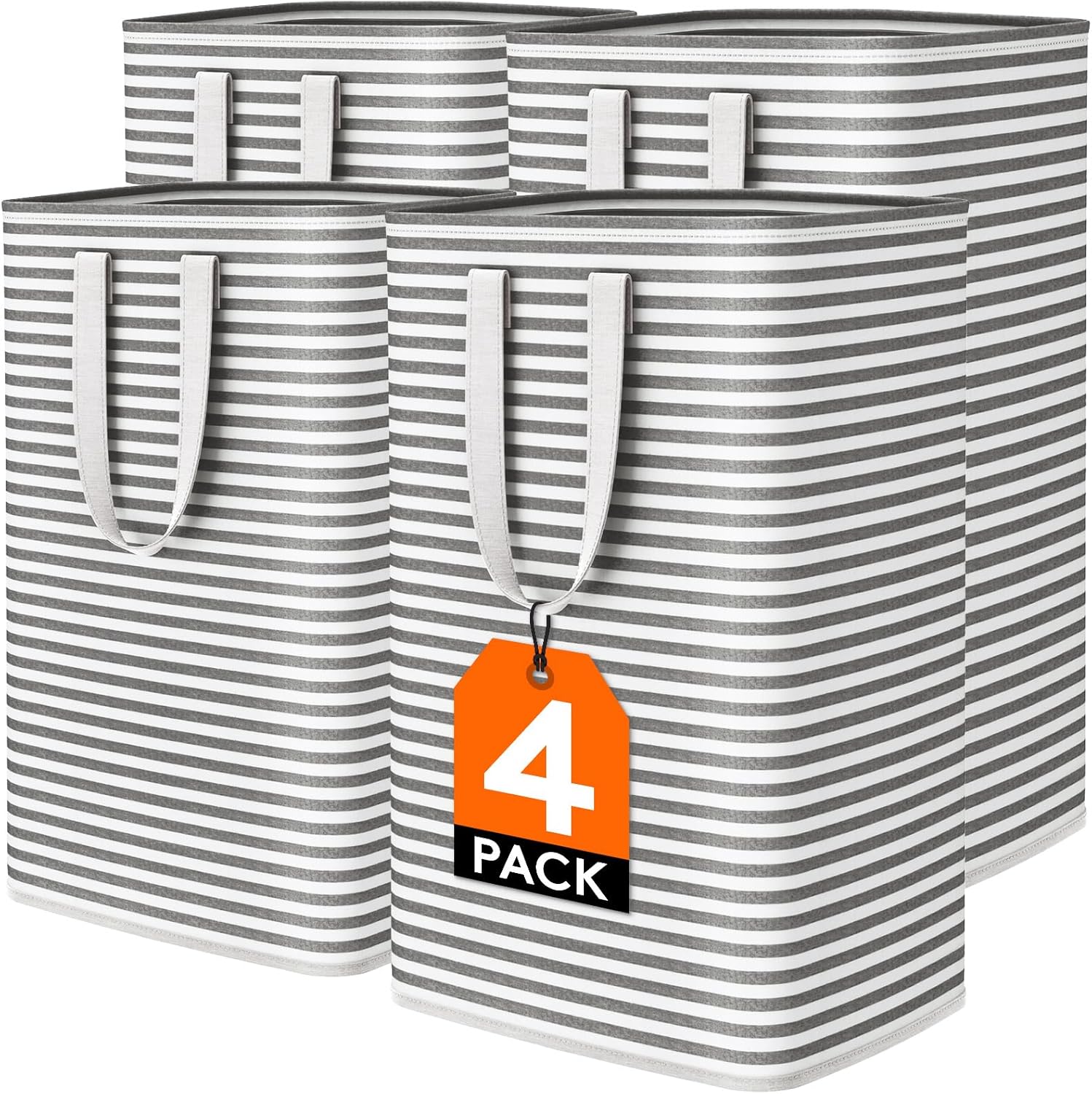 Lifewit 4 Pack Laundry Hamper Large Collapsible Laundry Baskets, Freestanding Waterproof Clothes