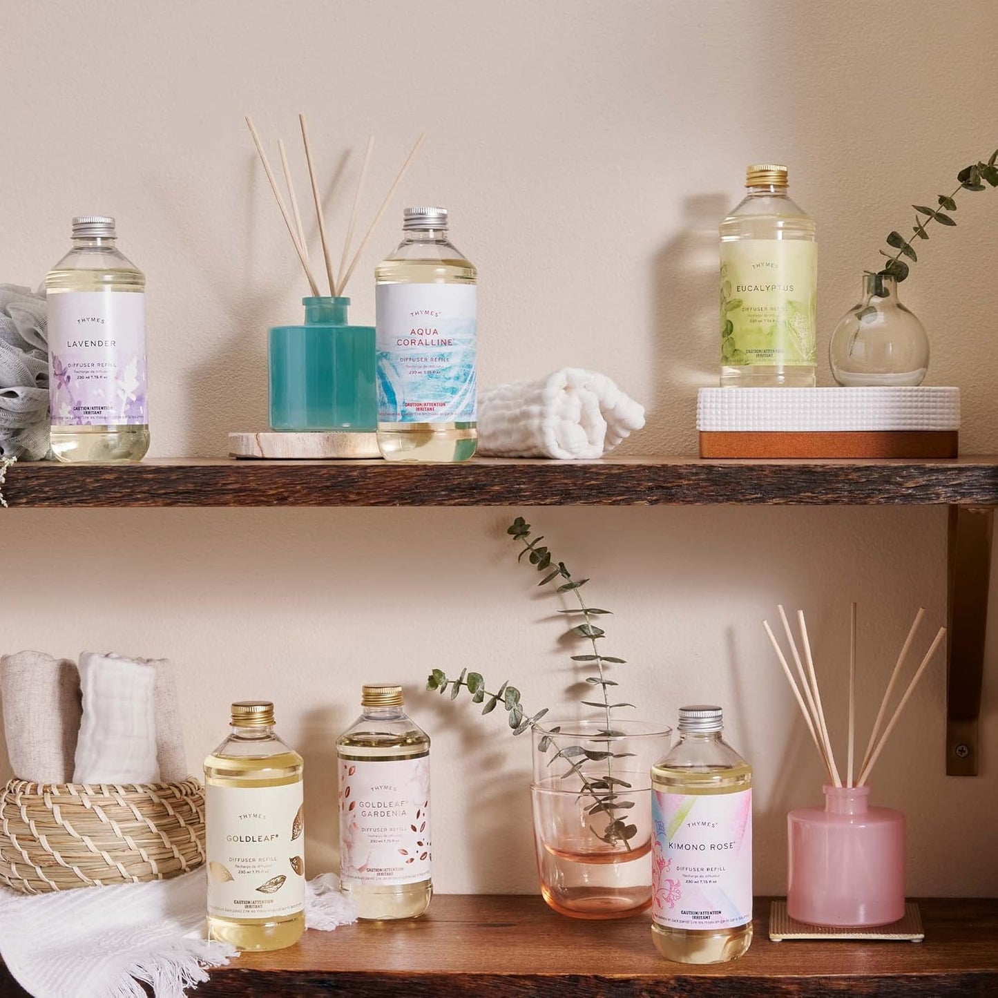 Thymes Reed Diffuser Oil Refill – Fragrance Oil for Diffuser Refill – Flameless Home Fragrance