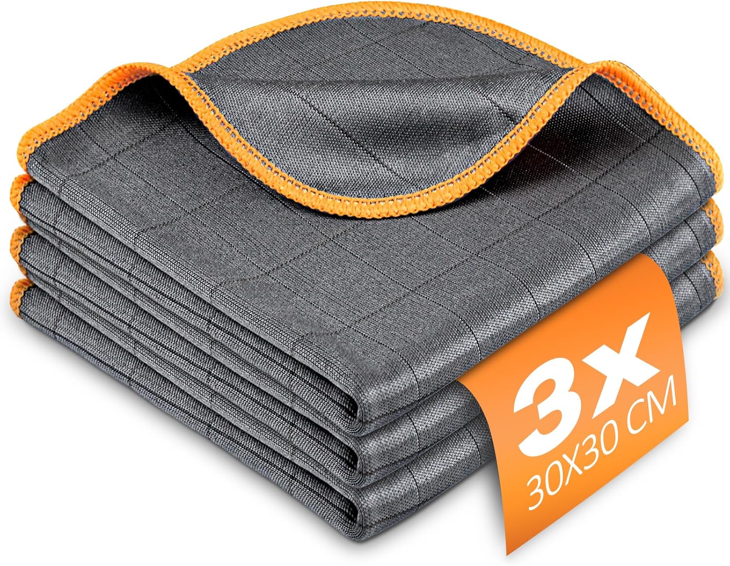 Airlab Carbon Microfiber Towels for Car Glass Window Polishing Cleaning Cloth Auto Detailing Lint
