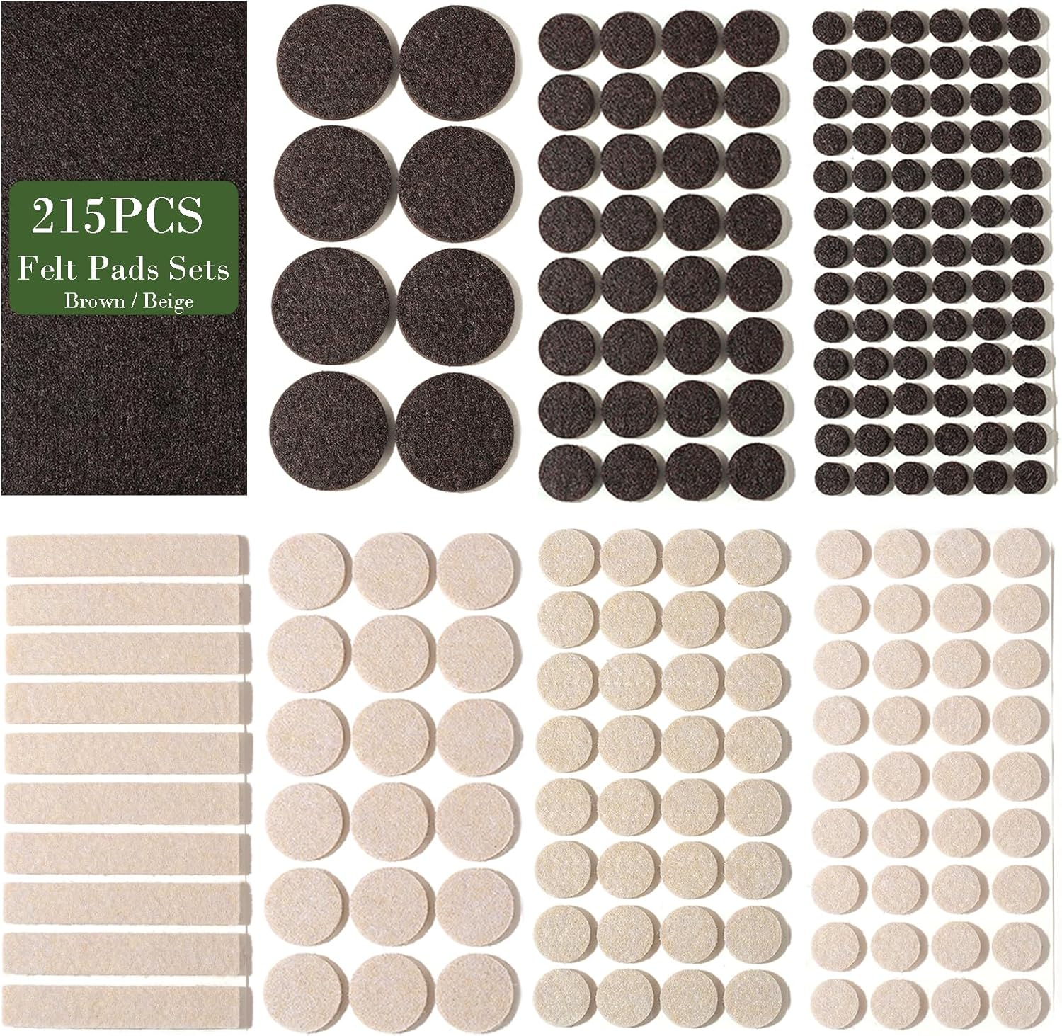 Fursafe&Q Felt Furniture Pads, Furniture Felt Pads for Hardwood Floors -Self Adhesive Chair Leg