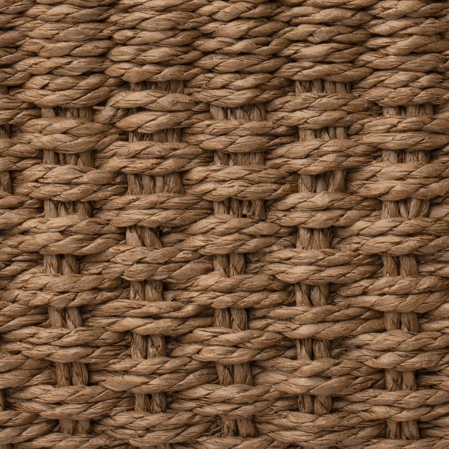 LA JOLIE MUSE Woven Storage Baskets, Recycled Paper Rope Bin Organizer Divider for Cupboards Drawer