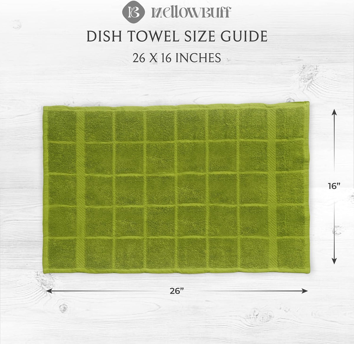 100% Cotton Terry Dish Cloth & Dish Towel, 6 Pack, Super Soft and Absorbent Kitchen Towels, Perfect