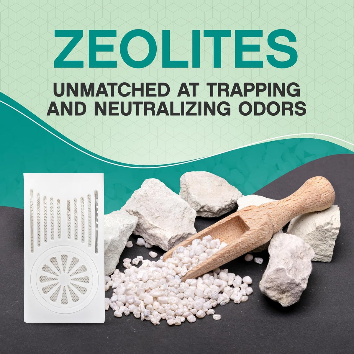 Refrigerator Deodorizer with Zeolites (2-Pack) - Odor Eliminator for Fridge & Freezer - Outshines