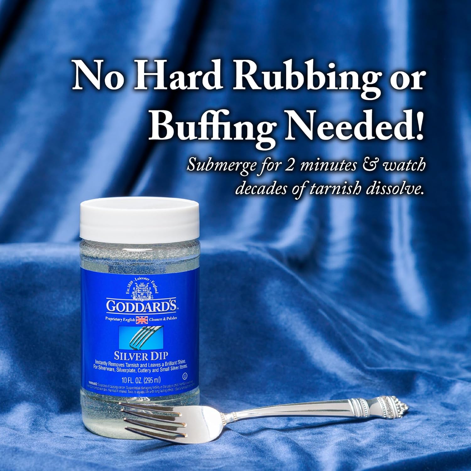 Goddard’s Silver Cleaner Dip – Silver Jewelry Cleaner Solution for Hard-to-Reach Silverplate