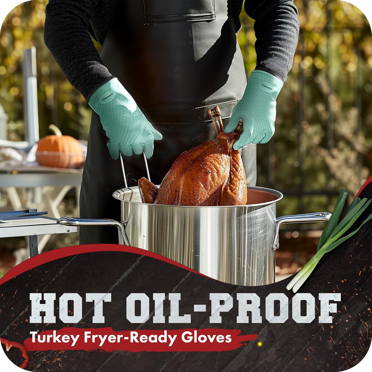 KITCHEN PERFECTION Silicone Smoker Oven Gloves -Extreme Heat Resistant BBQ Gloves -Handle Hot Food