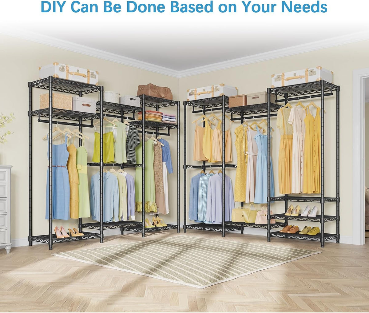 VIPEK V5 Medium Portable Closet Wardrobe Heavy Duty Clothes Rack, Freestanding Closet Metal
