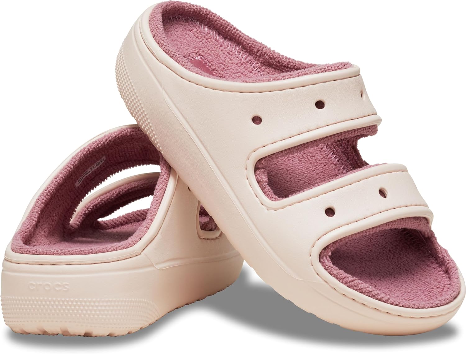 Crocs Unisex Adult Classic Cozzzy Towel Sandals, Fuzzy Slippers and Slides