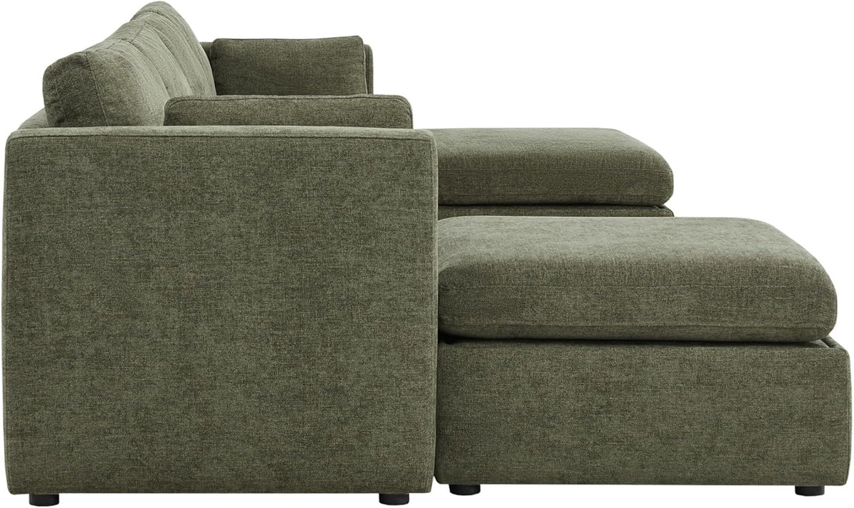 CHITA Oversized Modular Sectional Sofa, FSC Certified U Shaped Couch with Reversible Chaise Modular