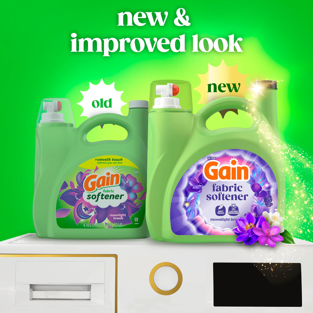 Gain, Liquid Laundry Fabric Softener, Laundry Conditioner, Long Lasting Scent, Softens, Freshness