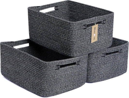 Large Storage Baskets for Shelves, Closet Organizers Bins for Clothes Blanket Towels, Baby Nursery