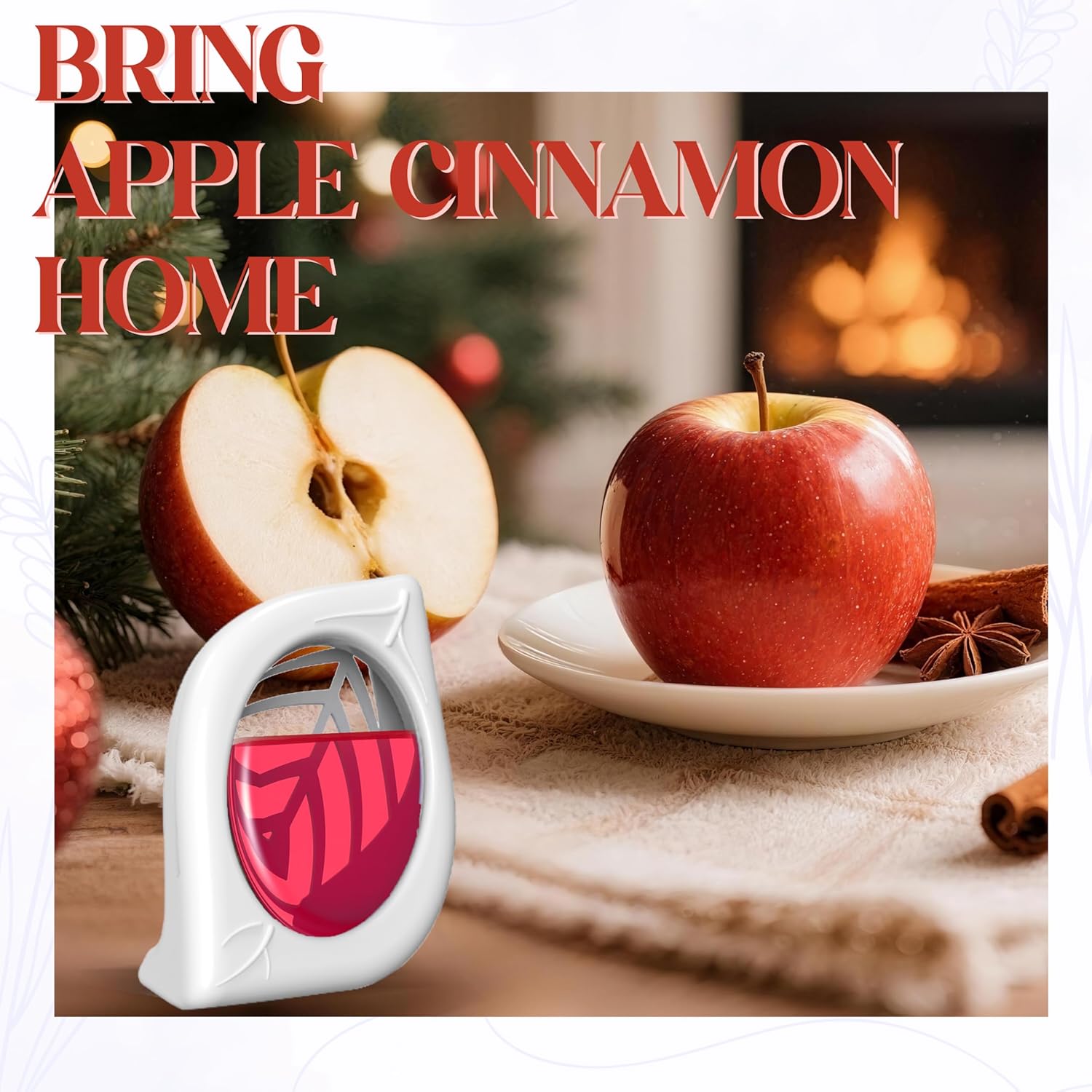 Air Freshener for Home, 4 Pack, Apple Cinnamon, Odor Eliminator for Small Area Closets Bathroom