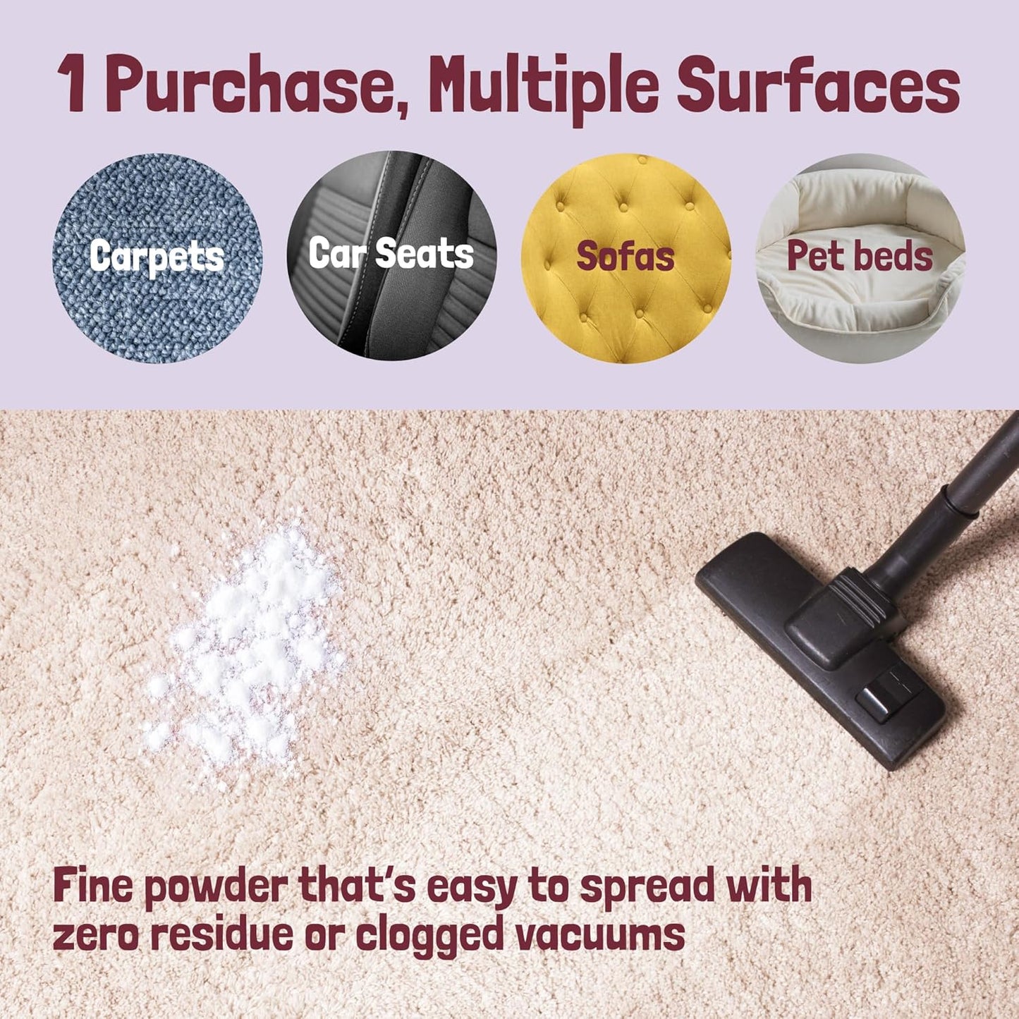 Sunny & Honey Carpet Freshener Powder - 20 Oz Pack, Wildberry Scent - Carpet Deodorizer Powder &