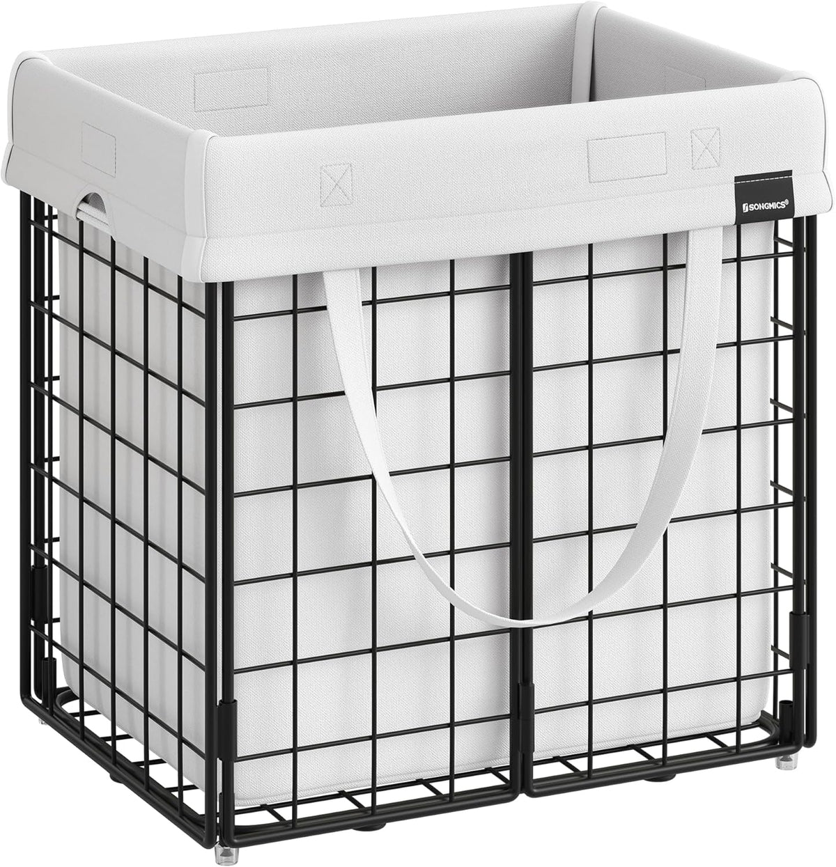 SONGMICS Laundry Hamper, 11 Gal. (50L) Laundry Basket, Collapsible Clothes Hamper, Removable and