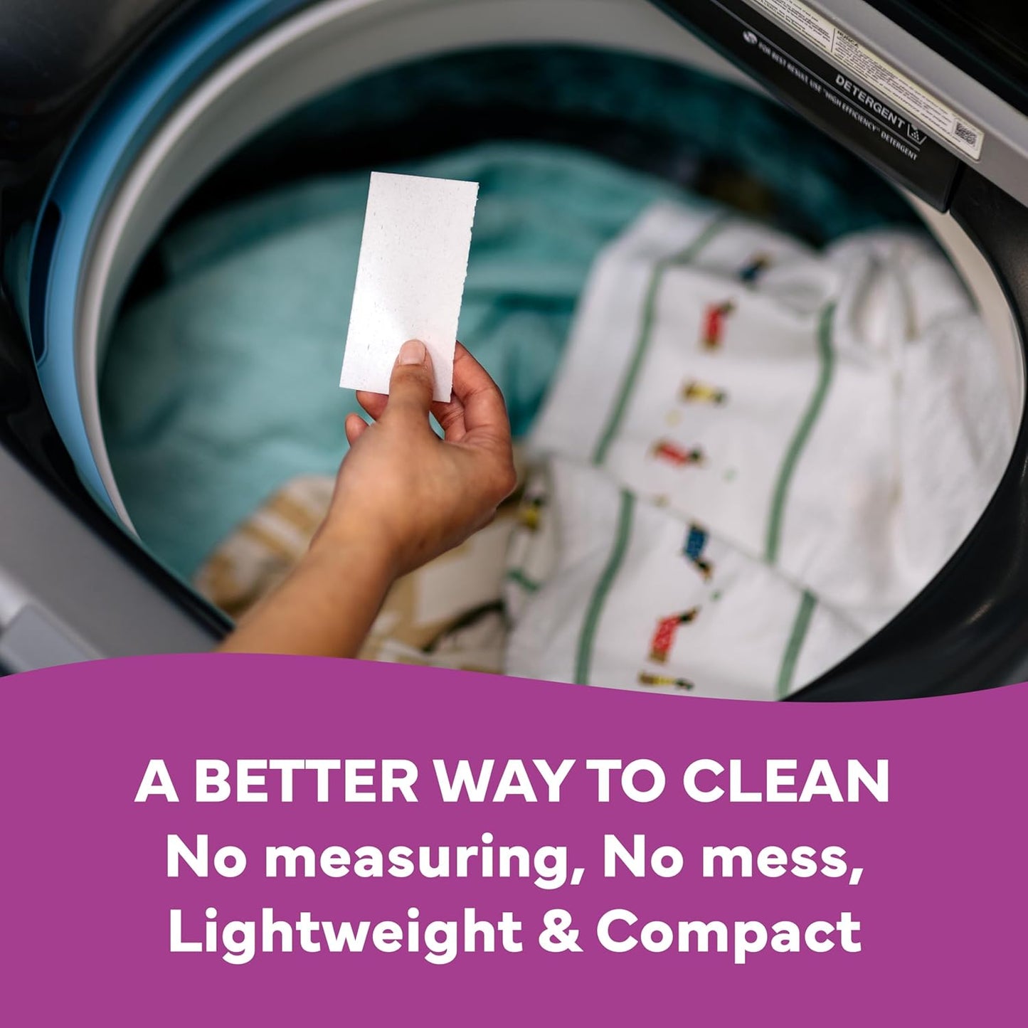 Tru Earth Compact Dry Laundry Detergent - Up to 64 Loads (32 Sheets) - Paraben-Free - Original