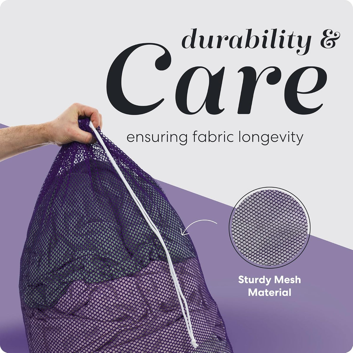 Handy Laundry Mesh XL Laundry Bag - Durable, Machine Washable with Secure Drawstring Closure
