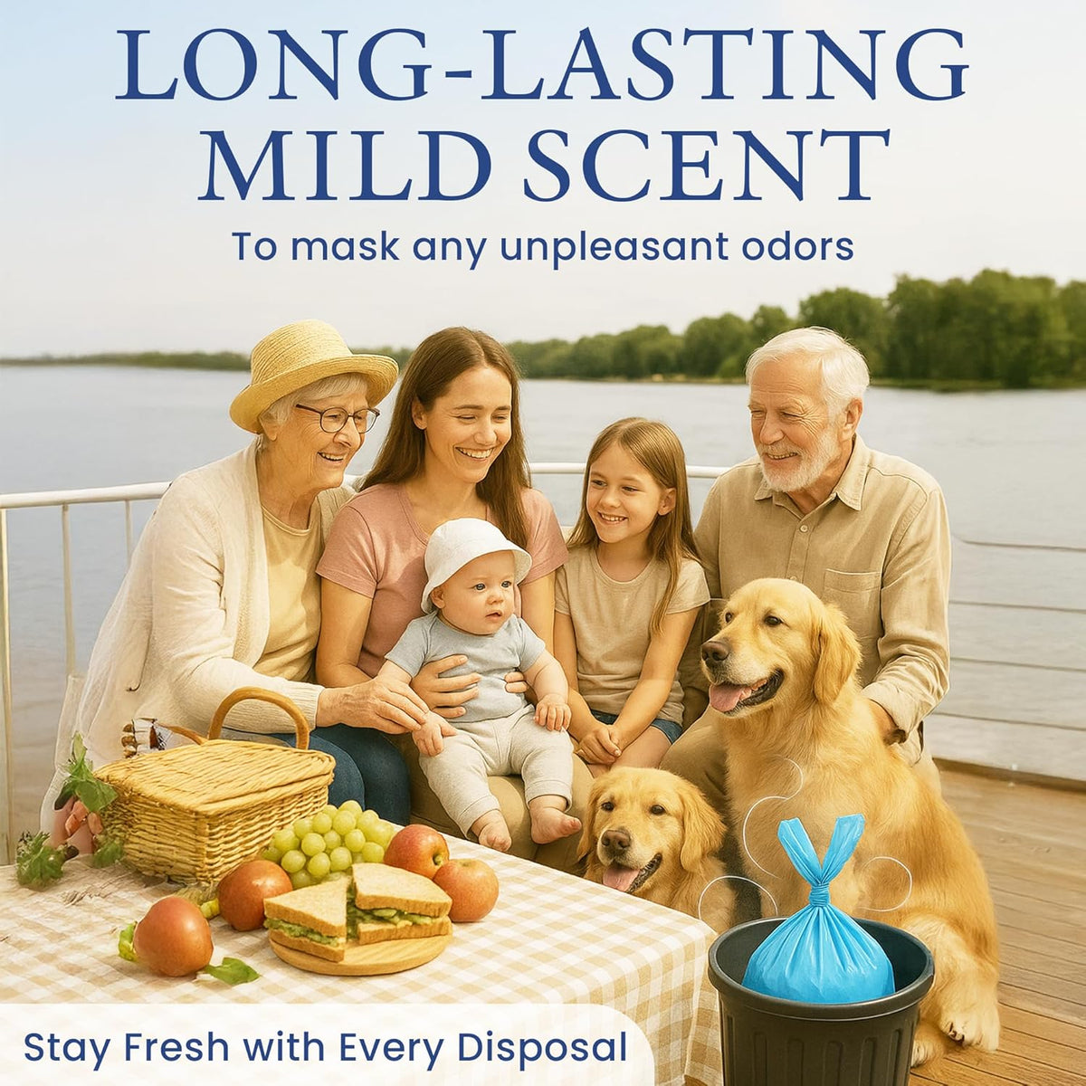 Heaven Scent Hygiene Bags 1.5MIL ULTRA-THICK Discreet Waste Disposal | MADE IN THE USA | Mild Baby