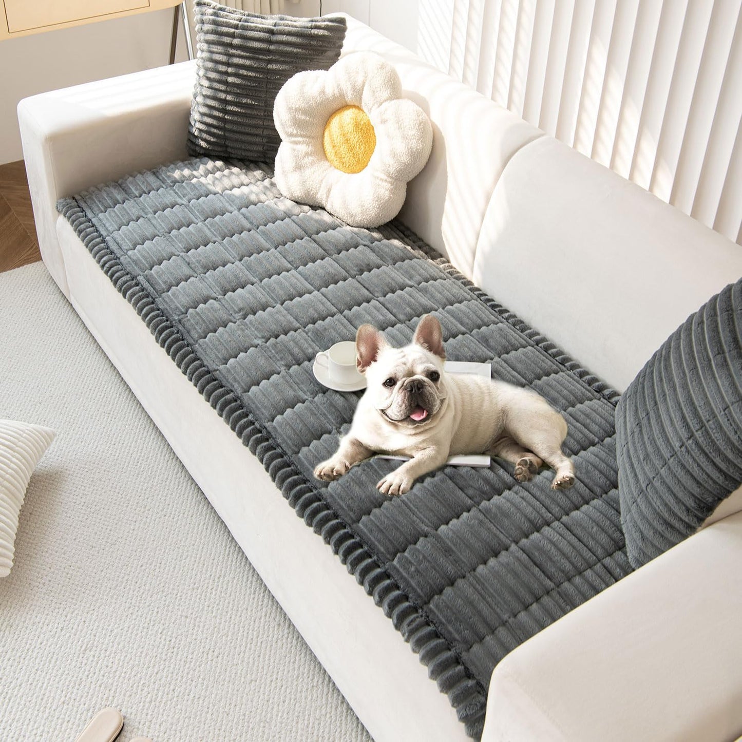 OTOB Couch Cover for Dogs Washable, Non Slip Funny Pet Couch Covers Sofa Slipcovers Cushion Mat