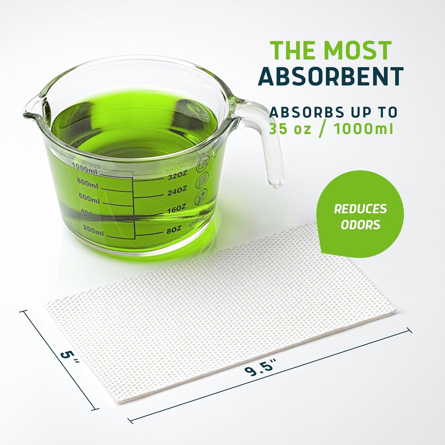 Lunderg Commode Liners with Absorbent Pads - Aloe Scent Medical Grade 50 Count Universal Fit