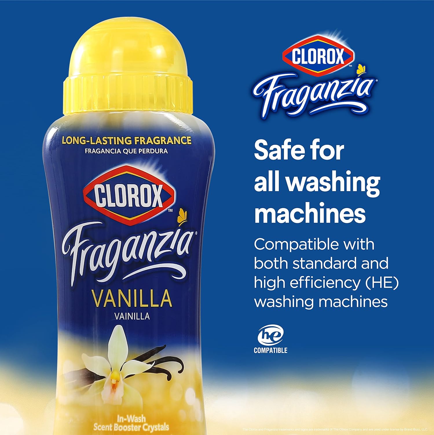 Clorox Fraganzia Laundry Scent Booster Crystals in Vanilla Scent - Scented In-Wash Freshener Beads