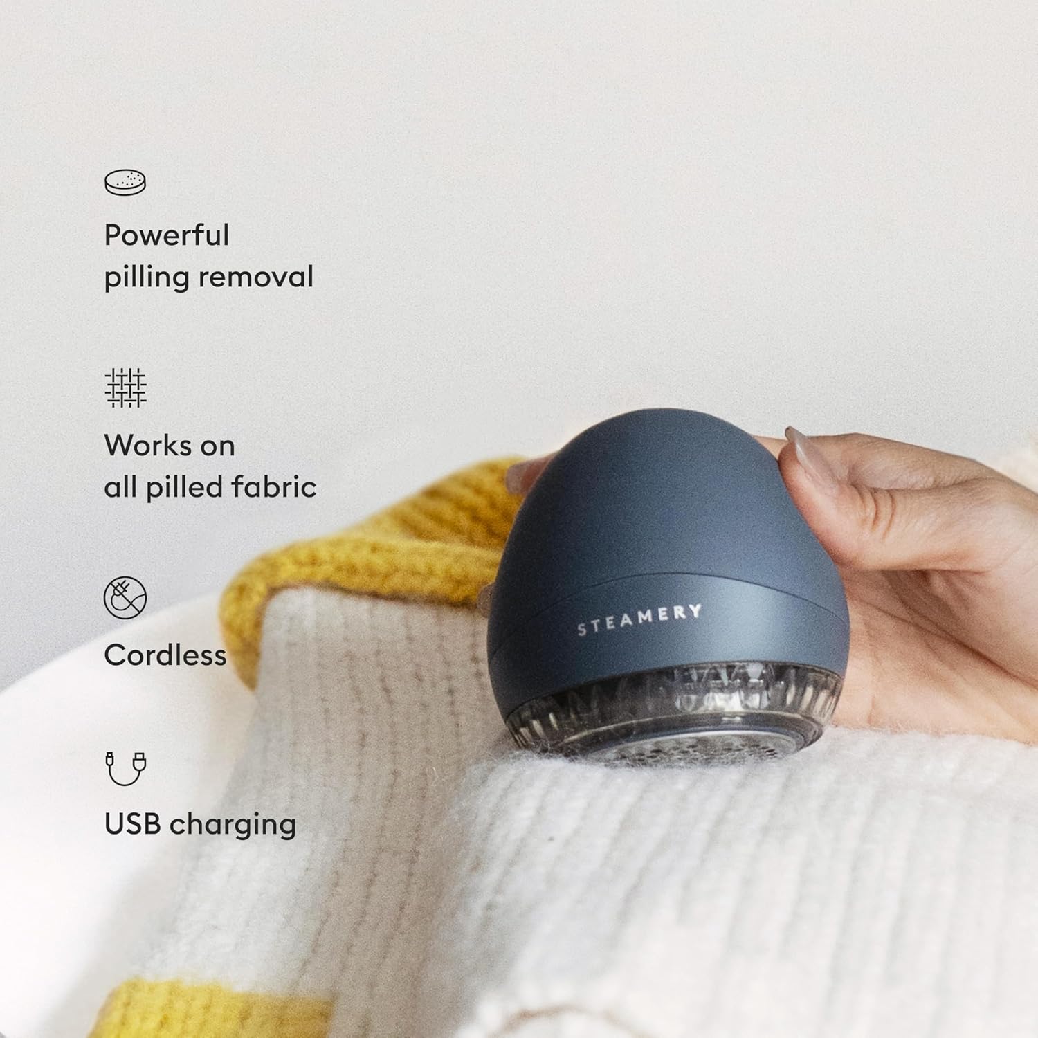 Steamery Fabric Shaver Pilo 1, Lint Remover for Pills and Bobbles, 5W, Portable, Rechargeable