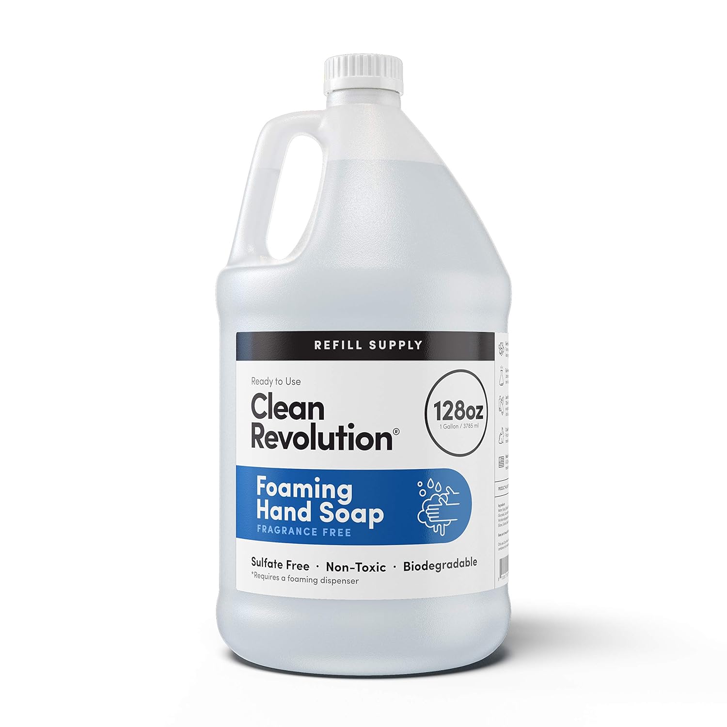 Clean Revolution Foaming Hand Soap Refill Supply, Gentle, Moisturizing & Eco-Friendly, Ready to Use