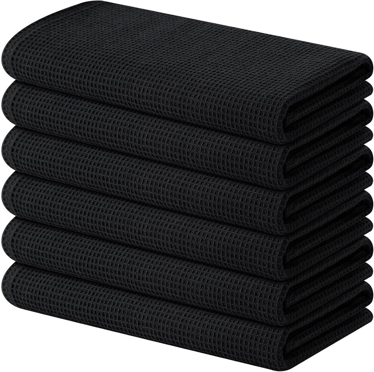 Homaxy 100% Cotton Waffle Weave Kitchen Towels - 6 Pack Soft and Absorbent Dish Towels - 16 x 26