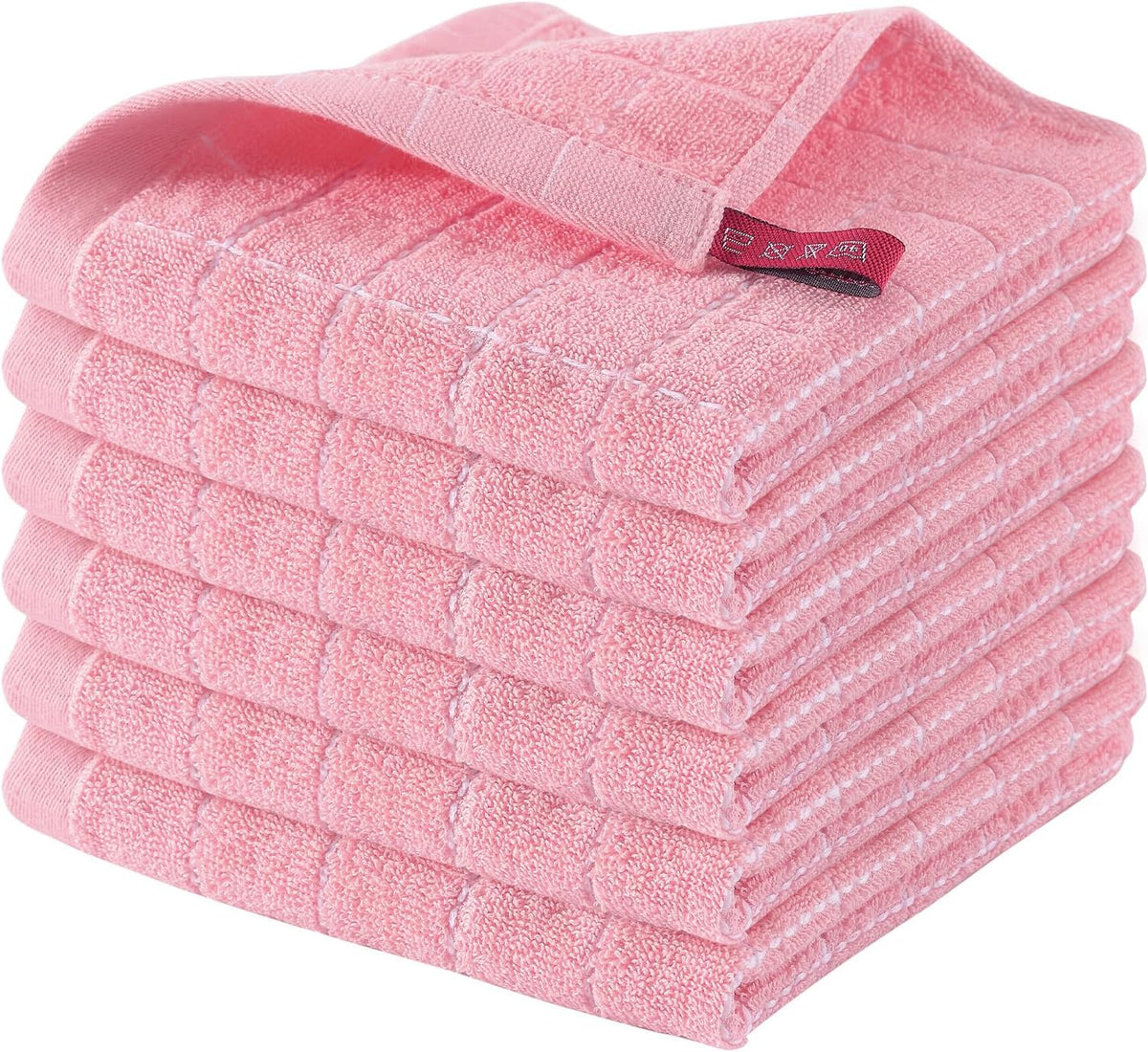 Homaxy 100% Cotton Terry Kitchen Dish Cloths, Ultra Soft and Absorbent Dish Towels for Kitchen