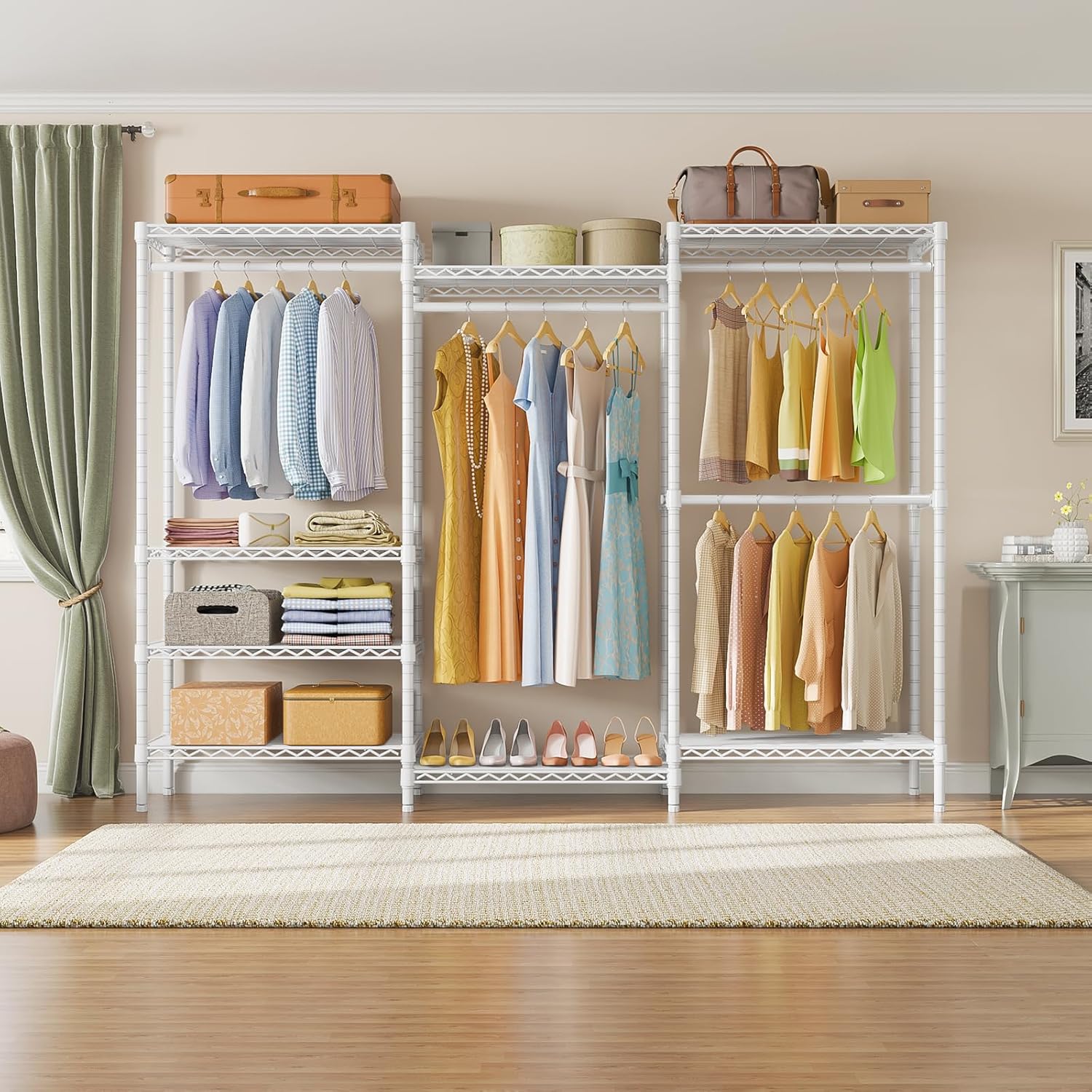 VIPEK V5 Plus Portable Closet Wardrobe Heavy Duty Clothes Rack, Large Free Standing Closet Rack for
