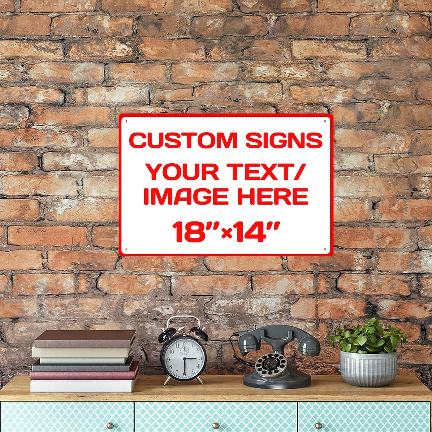 Custom Aluminum Weatherproof Metal Signs - Multiple Sizes, Personalized Text & Picture, Horizontal