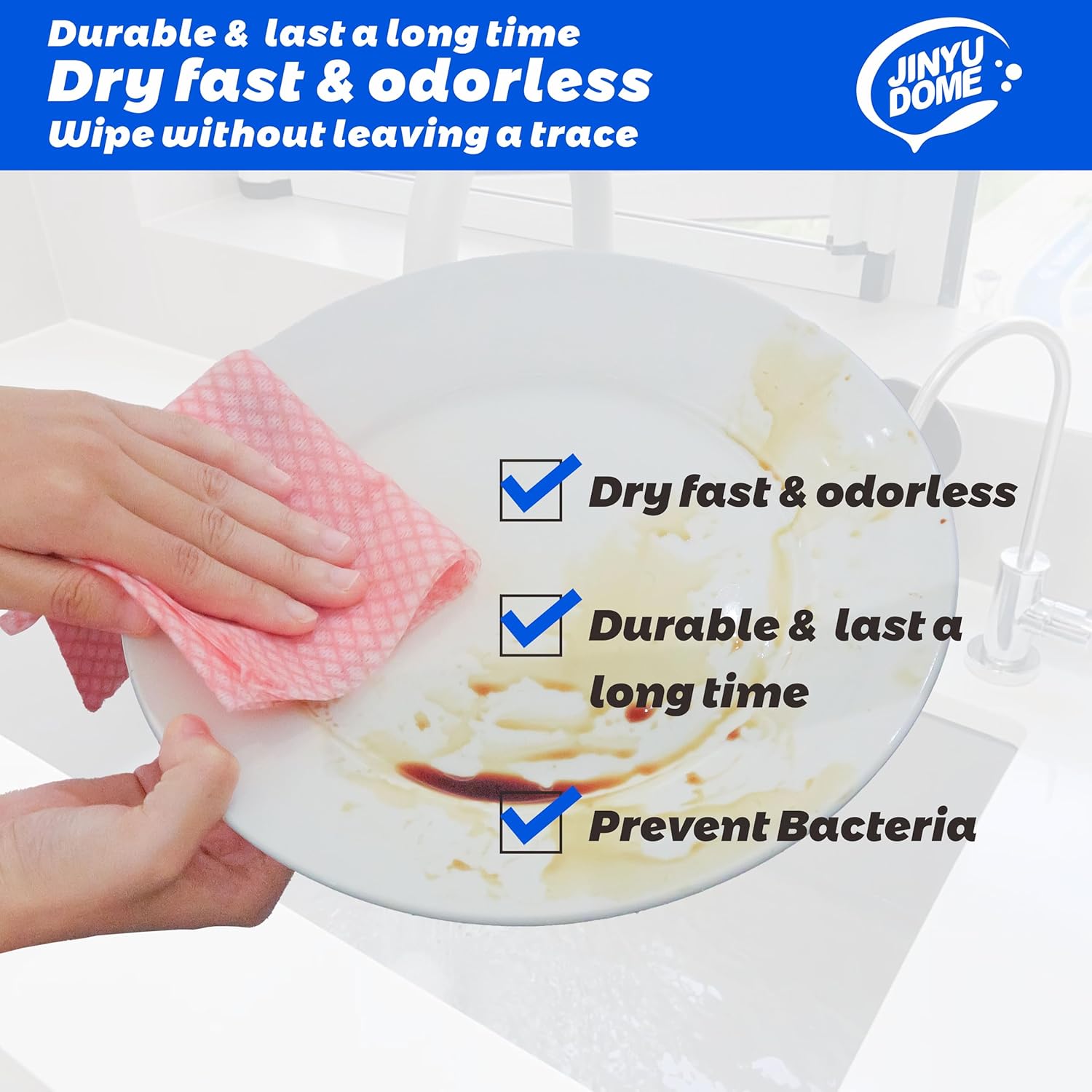 Disposable Kitchen Cleaning Cloths Dish Towels Dish Cloth Reusable Cloths for Kitchen, Bathroom
