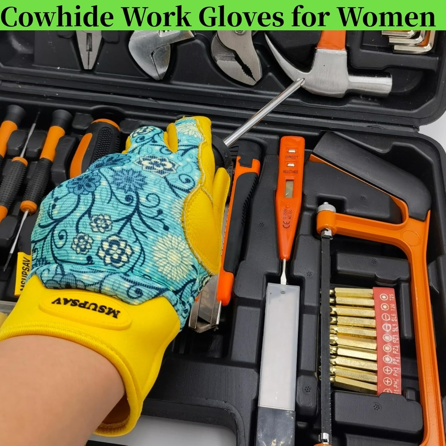 Thorn Proof&Puncture Resistant Gardening Gloves with Grip,Garden Gloves for Women, Leather Work