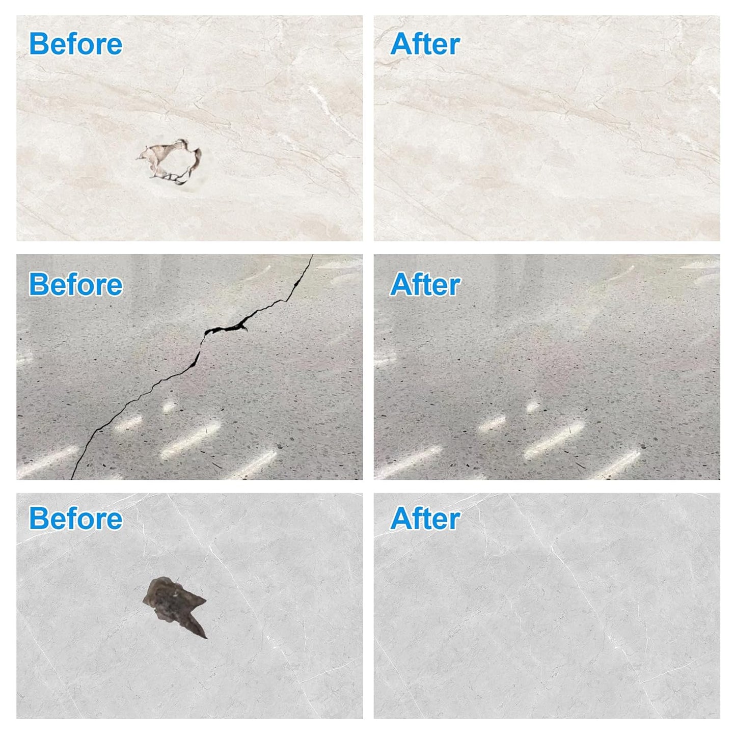 Marble and Granite Repair kit, Quartz Countertop Repair Kit for Chip Dents Cracks Holes Scratchs