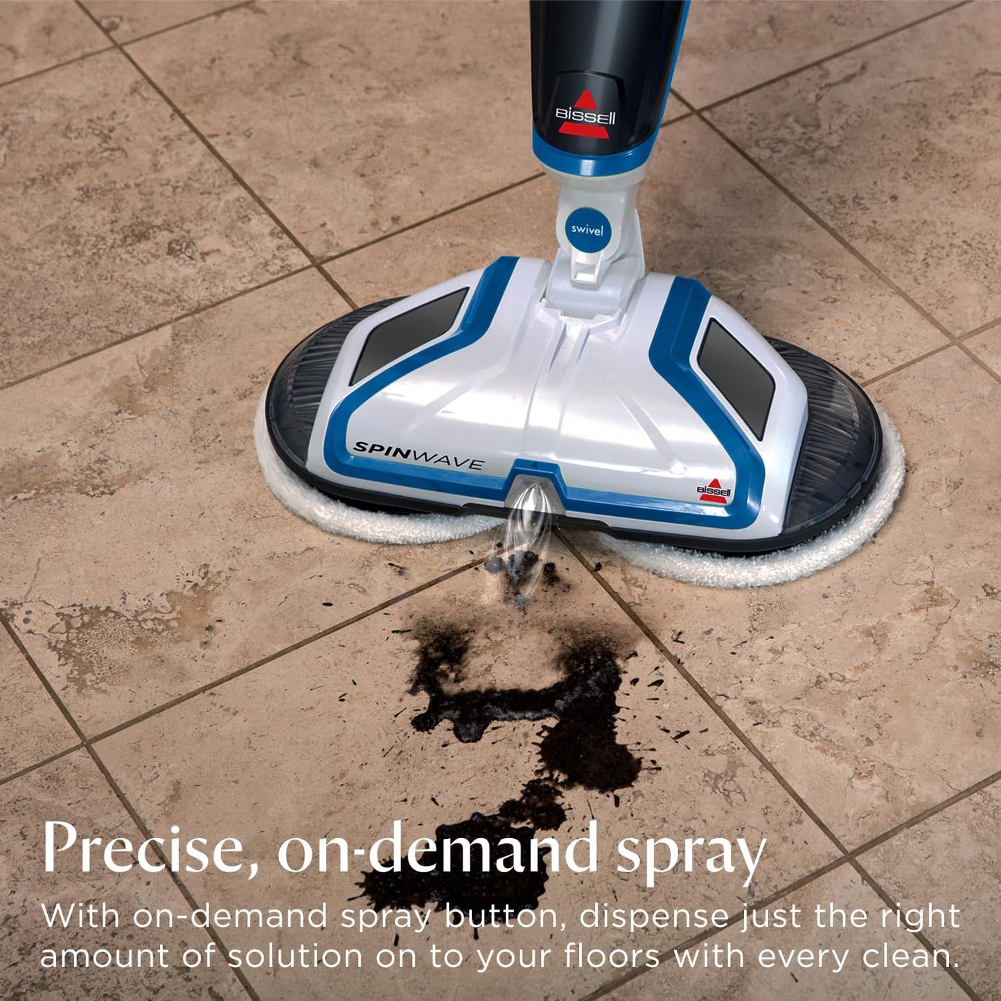 Bissell® SpinWave Hard Floor Expert Corded Spin Mop Cleaner with Washable mop Pads for Sealed Hard