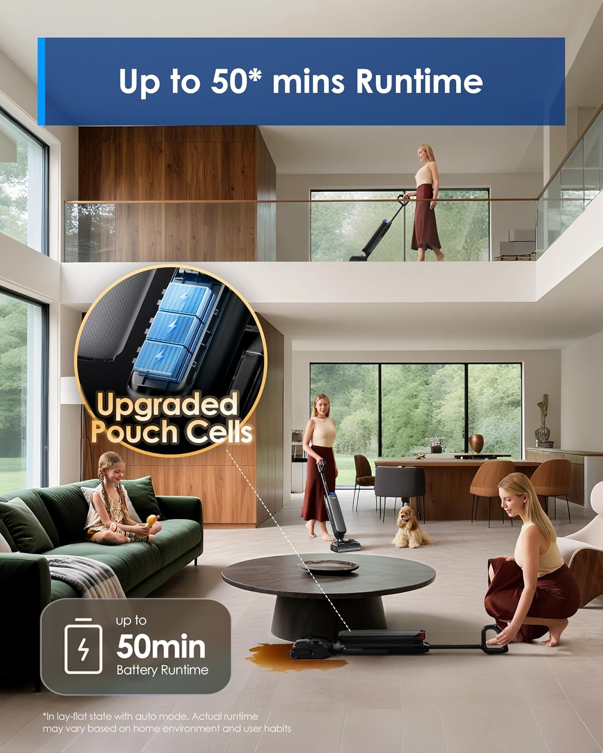 Tineco Floor One S7 Artist Wet Dry Vacuum Cleaner, 22kPa Suction, iLoop Smart Sensor, DualBlock