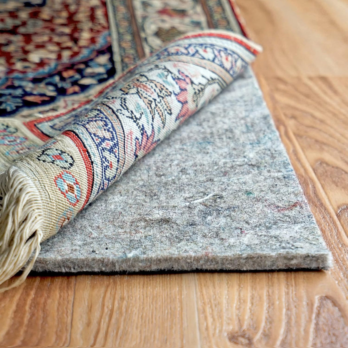 RUGPADUSA - Dual Surface - 7'x10' - 1/4" Thick - Felt + Rubber - Non-Slip Backing Rug Pad - Safe
