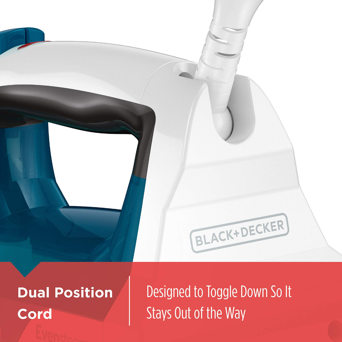 BLACK+DECKER Easy Steam Iron for Clothes with SmartSteam Technology